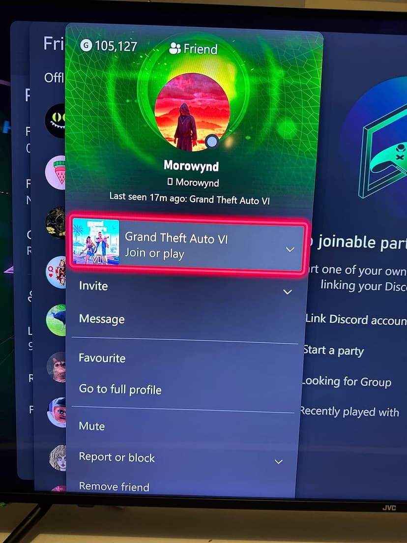 Xbox profile activity